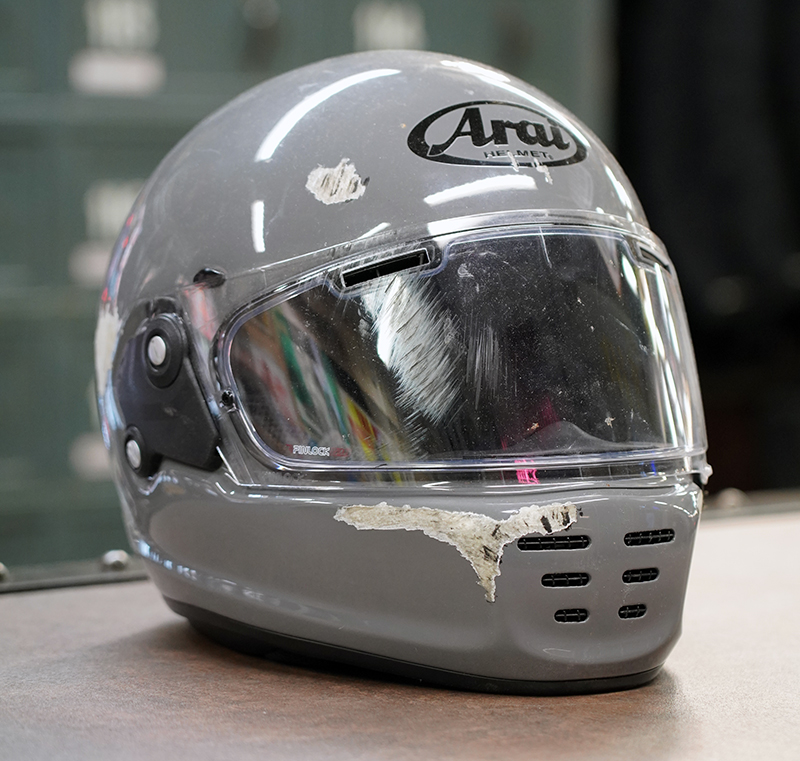 Crashed Arai Concept XE